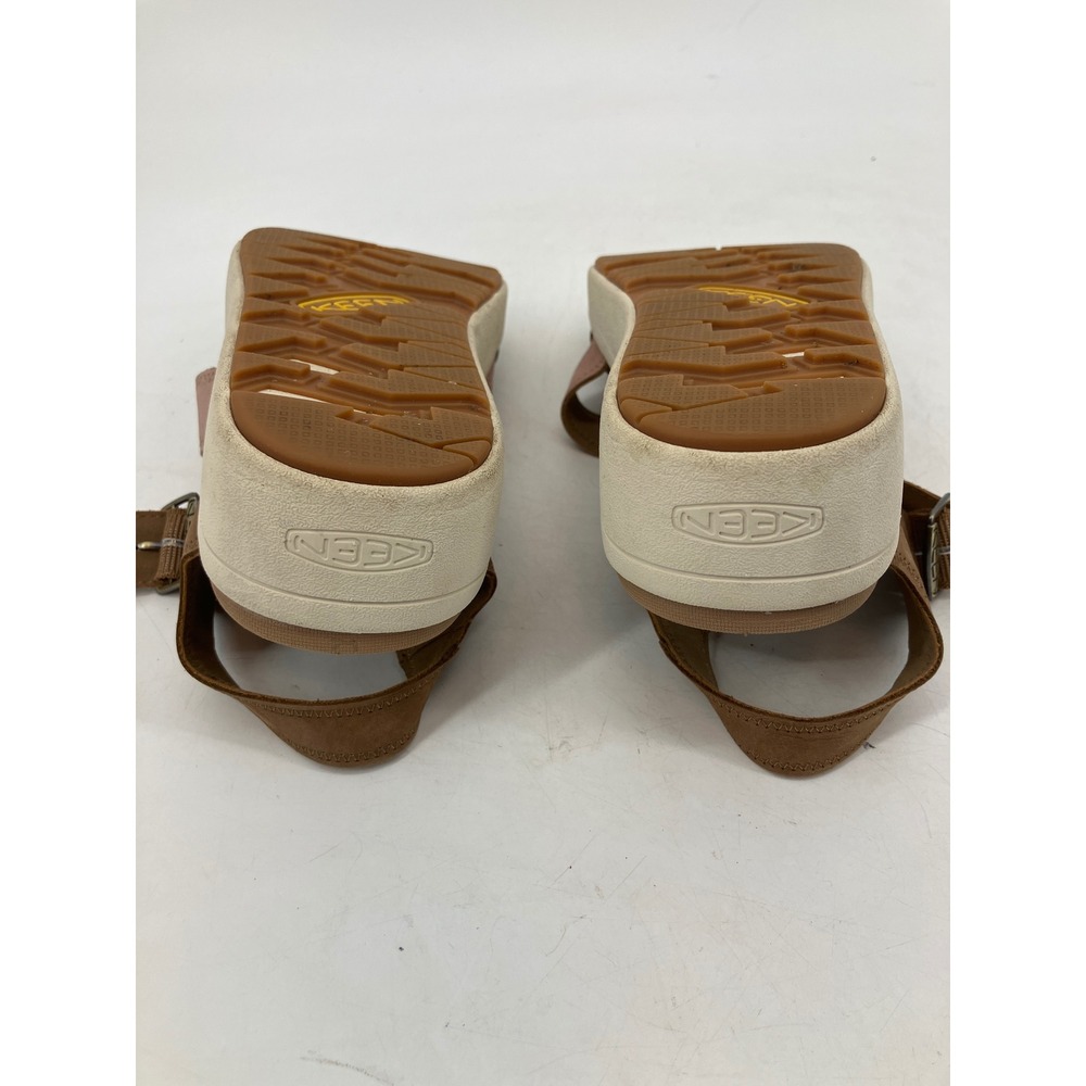 Keen Elle Backstrap Sandals Womens 8.5 Brown Pink Excellent Platform Wedge - Picture 7 of 9